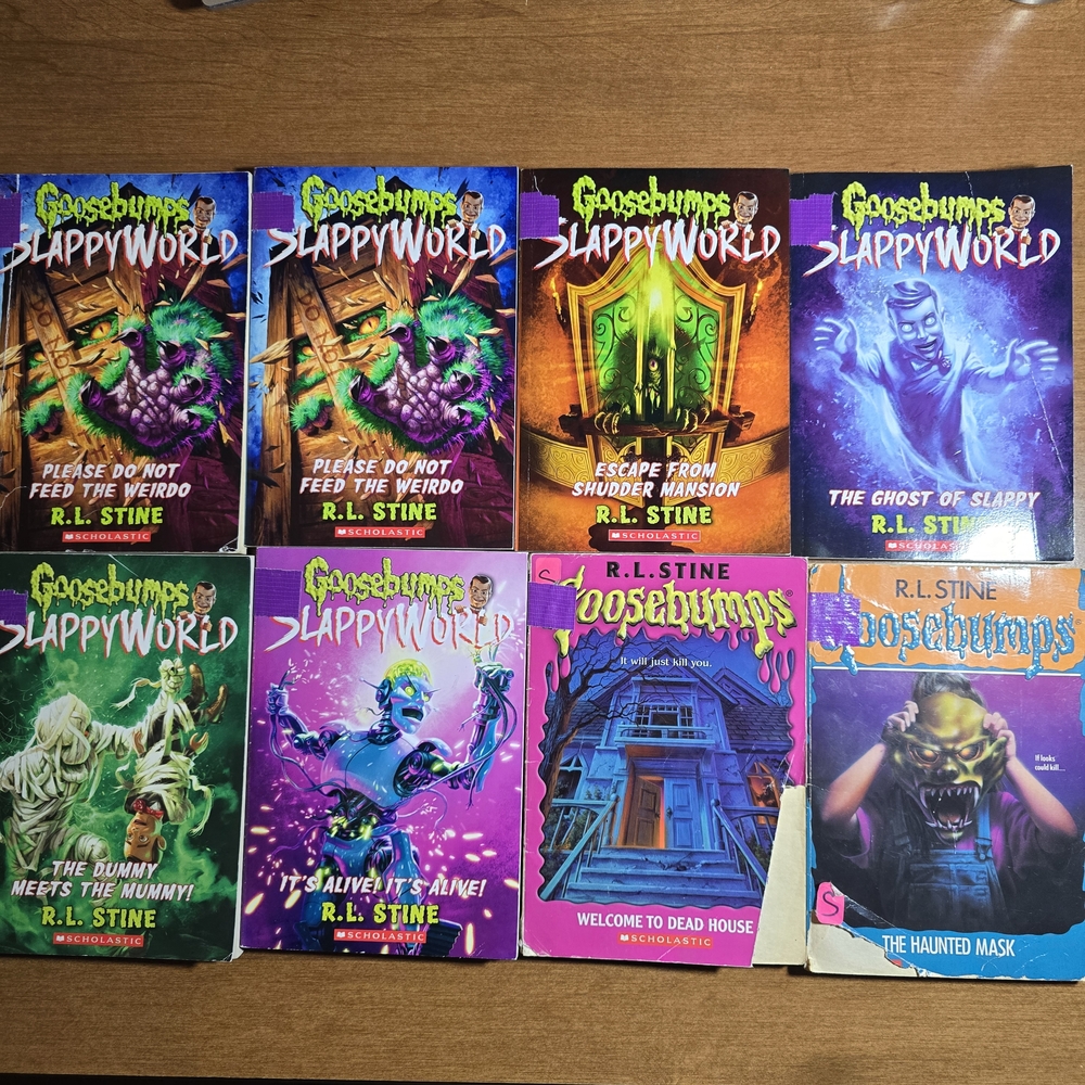 Lot of 8 Goosebumps Paperback Books – R.L. Stine, Mixed Titles & Conditions